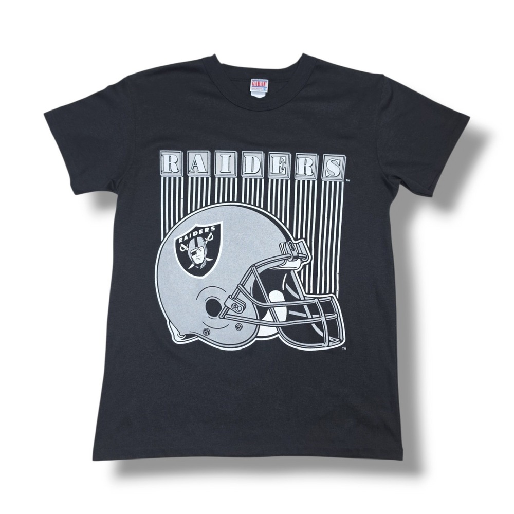 Vintage GARAN Los Angeles Raiders Single Stitched Black 80s T-Shirt Men's XL USA